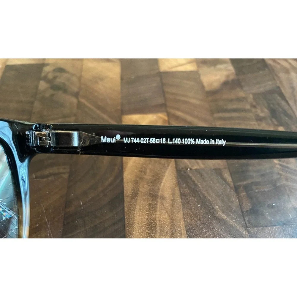 Maui Jim Starfish MJ 744-02T Cat Eye Black Sunglasses Lens Broken for Repair - Picture 7 of 9